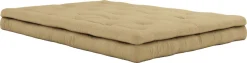 Futon canapé convertible en coton beige blé 140x95x60cm Buckle-up - Karup Design