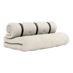 Futon canapé convertible en coton et lin 140x95x60cm Buckle-up - Karup Design