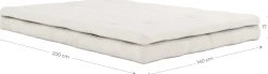 Futon canapé convertible en coton gris 140x95x60cm Buckle-up - Karup Design