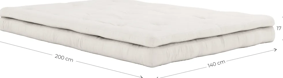 Futon canapé convertible en coton marron 140x95x60cm Buckle-up - Karup Design