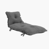 Futon d'extérieur en acrylique gris foncé 80x135x65cm Sit and sleep - Karup Design
