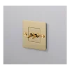 1G DOUBLE TOGGLE SWITCH / BRASS - Buster+Punch