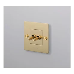 1G DOUBLE TOGGLE SWITCH / BRASS - Buster+Punch