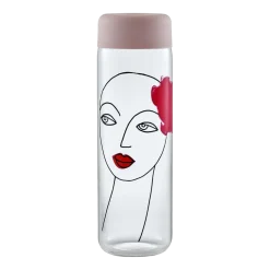 Gourde avec couvercle rose Rock & Pop Finesse - Nude Glass