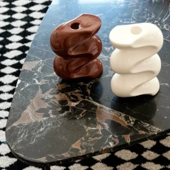 Grand bougeoir en céramique crème Ganache - Cosin Paris