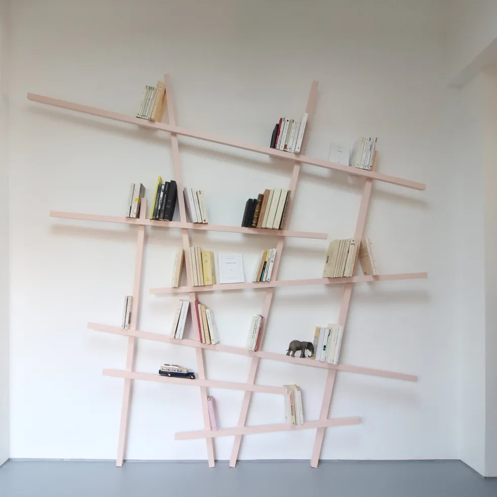 Grande bibliothèque en chêne Mikado - Compagnie