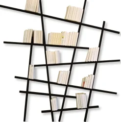 Grande bibliothèque en hêtre laqué Noir Mikado - Compagnie