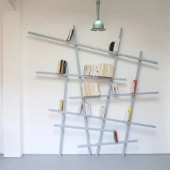Grande bibliothèque en hêtre laqué Noir Mikado - Compagnie