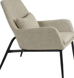 Grand fauteuil confort en tissu beige Hailey - Pomax