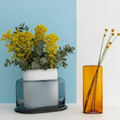 Grand vase blanc Layers - Nude Glass