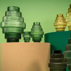 Grand vase en verre vert Steps - Pols Potten