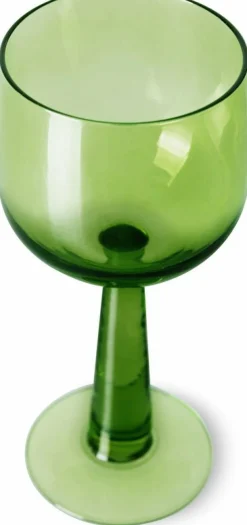 4 Grand verres à vin vert Lime - HKliving