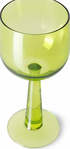 4 Grand verres à vin vert Lime - HKliving