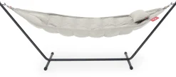 Hamac en acier noir et tissu gris mist avec coussin 270x138x110cm Headdemock Superb Deluxe - Fatboy