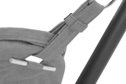 Hamac en acier noir et tissu gris pierre 270x138x110cm Headdemock Superb - Fatboy