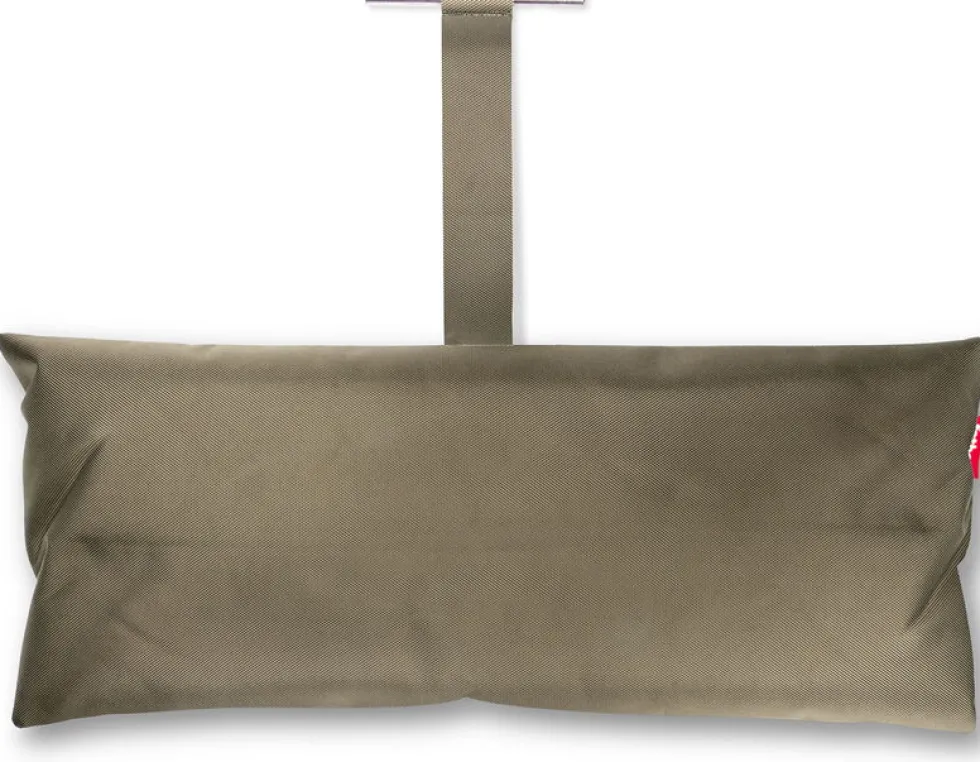 Hamac en acier noir et tissu gris taupe avec coussin 270x138x110cm Headdemock Deluxe - Fatboy
