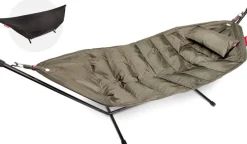 Hamac en acier noir et tissu gris taupe avec coussin 270x138x110cm Headdemock Deluxe - Fatboy