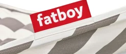 Hamac en acier noir et tissu rayé cacao 270x138x110cm Headdemock Superb - Fatboy