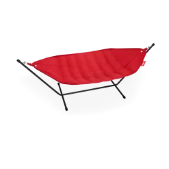 Hamac en acier noir et tissu rouge 270x138x110cm Headdemock Superb - Fatboy