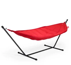 Hamac en acier noir et tissu rouge 270x138x110cm Headdemock Superb - Fatboy
