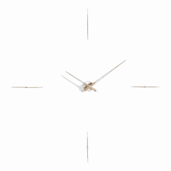 Horloge murale argentée 4 signaux horaires 125 cm Merlín N - Nomon