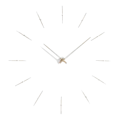 Horloge murale argentée 12 signaux horaires 155 cm Merlín N - Nomon