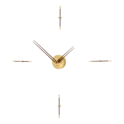 Horloge murale dorée 4 signaux horaires Mini Merlín G - Nomon