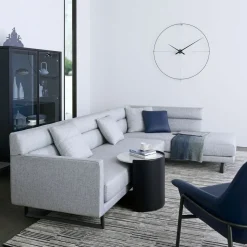 Horloge murale noire aiguilles noires Bilbao L - Nomon