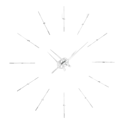 Horloge murale 12 signaux horaires aiguilles argentées Merlín I - Nomon