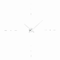 Horloge murale 4 signaux horaires aiguilles blanches Merlín I - Nomon