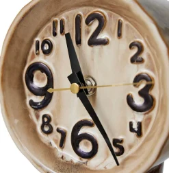 Horloge rétro en céramique crème 23,5cm - HKLIVING