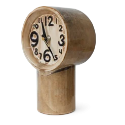 Horloge rétro en céramique crème 23,5cm - HKLIVING