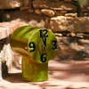 Horloge rétro en céramique olive 17,5cm - HKLIVING