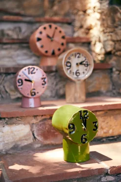 Horloge rétro en céramique olive 17,5cm - HKLIVING