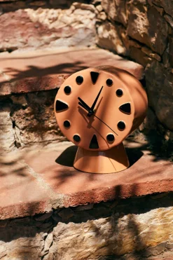 Horloge rétro en céramique peach 20,8cm - HKLIVING
