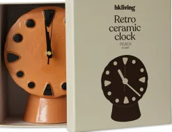 Horloge rétro en céramique peach 20,8cm - HKLIVING