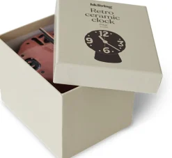 Horloge rétro en céramique rose 16,2cm - HKLIVING