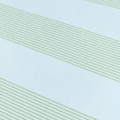 Housse de couette lit individuel en popeline de coton bio à rayures bleu et vert 150 x 200 cm Sheldon - Nobodinoz