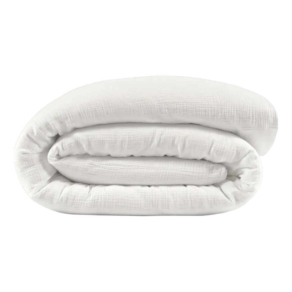 Housse de couette milk en gaze de coton 140 x 200 cm - The Cool Republic