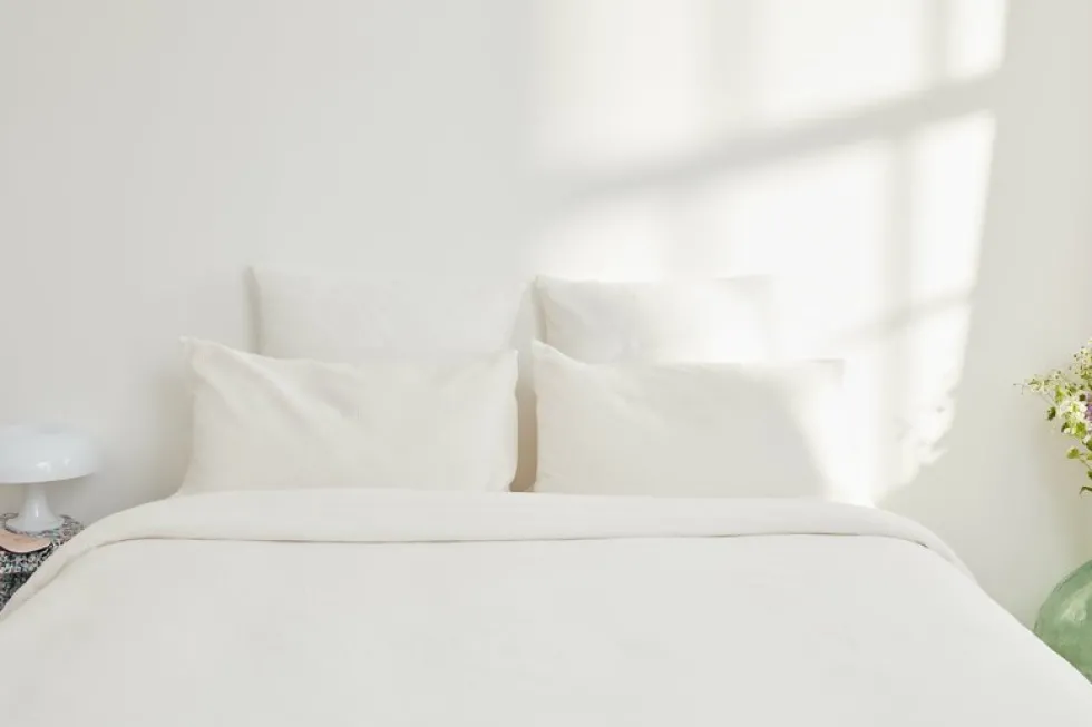 Housse de couette milk en gaze de coton 140 x 200 cm - The Cool Republic