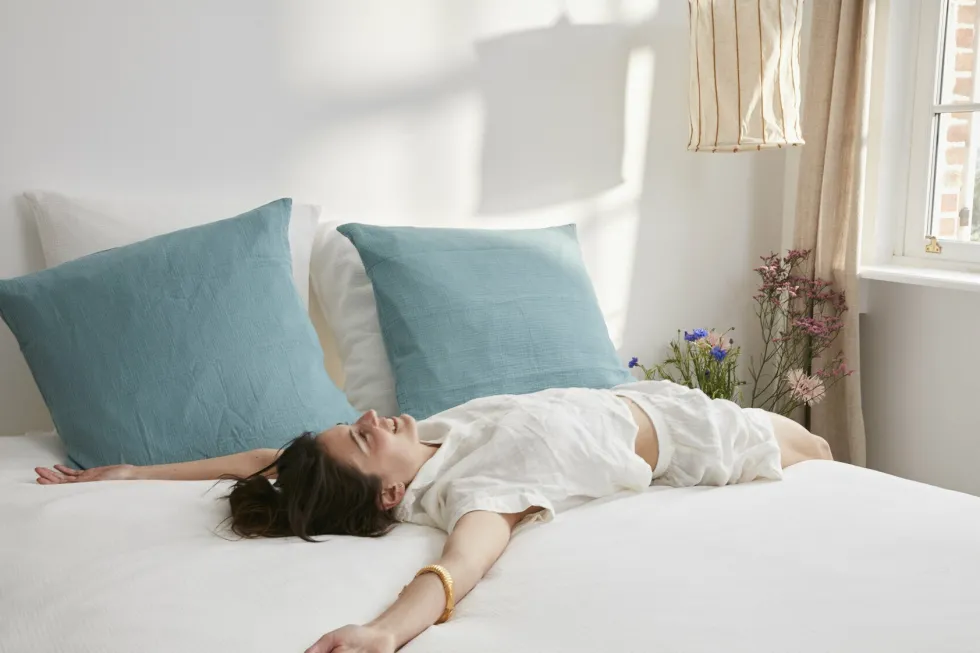 Housse de couette milk en gaze de coton 140 x 200 cm - The Cool Republic