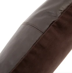 Housse de coussin en cuir 40 x 40 cm chocolat - Bazar Bizar