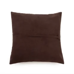 Housse de coussin en cuir 40 x 40 cm chocolat - Bazar Bizar