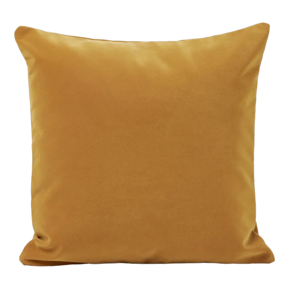Housse de coussin en velours mat ocre 40x40cm Matia - Madura