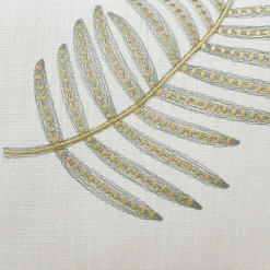 Housse De Coussin Filico Naturel Et Vert - Madura