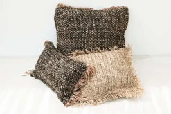 Housse de coussin 60 x 60 cm noir cuivre Oh My Gee - Bazar Bizar