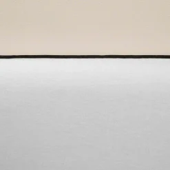 Housse De Tête De Lit Carlina Blanc Et Bourdon Noir - Madura