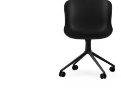 Hyg Chair Swivel 4W Black Alu - Normann Copenhagen