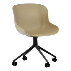 Hyg Chair Swivel 4W Black Alu - Normann Copenhagen