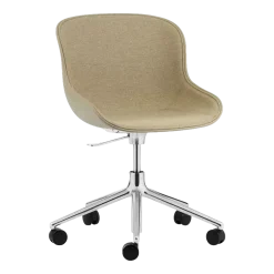Hyg Chair Swivel 5W Gaslift Front Upholstery Black Alu - Normann Copenhagen